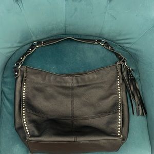 The Sak studded leather black shoulder bag